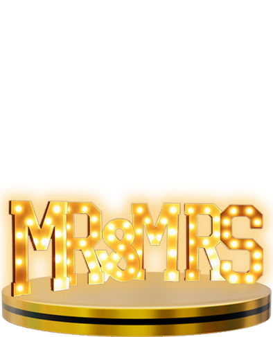 MR & MRS Marquee Sign