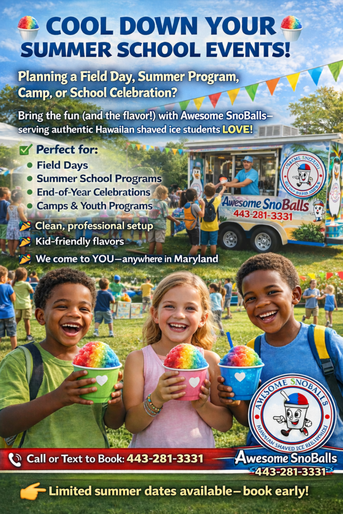 Awesome SnoBalls Maryland - Cool Down at School Events and Summer Programs