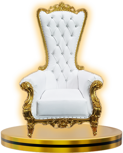 Gold White Throne Chair Rental Maryland