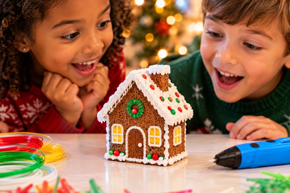 Gingerbread House made with a 3D pen